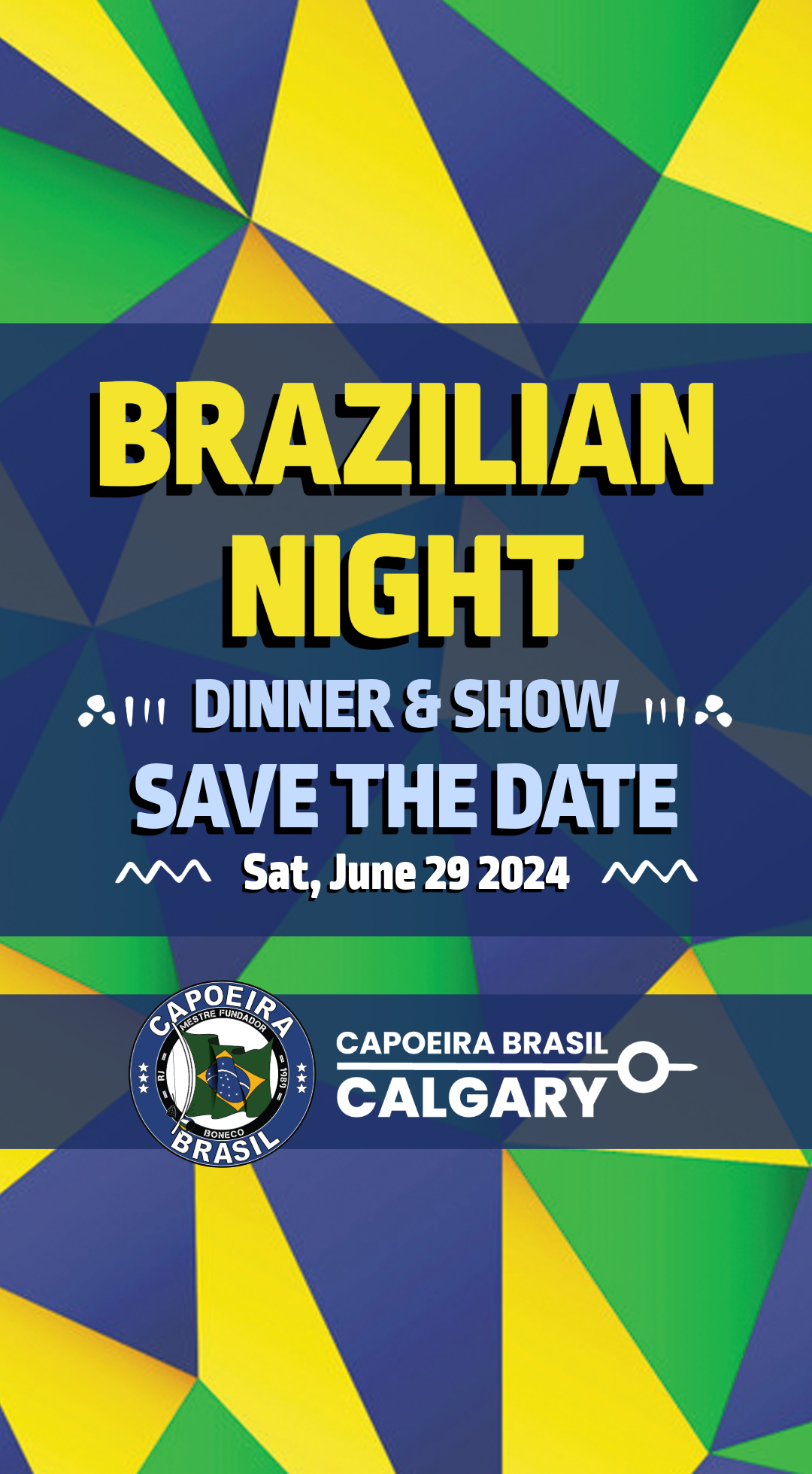 Brazilian Night Save the Date Poster